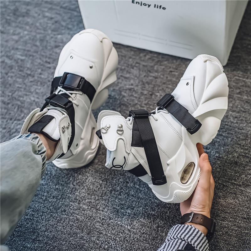 Air Cushion Daddy Men's Shoes Platform Martin Boots New Breathable Sports Leisure Invisible Height Boots