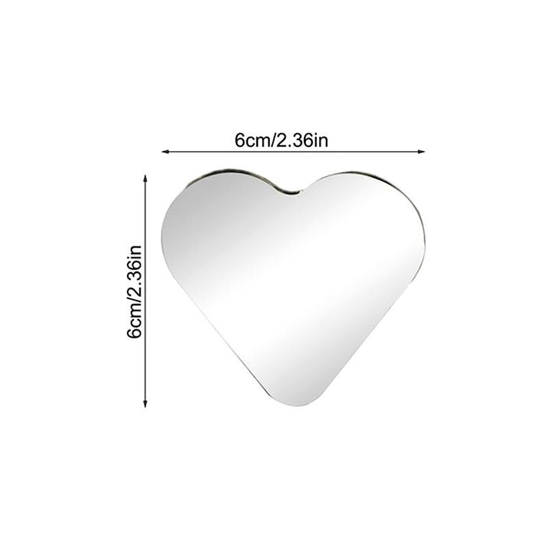 1 Set Cute Heart Shape Rearview Mirror Car Blind Spots Side View Mirror Auxiliary Auto Accessories For Suvs