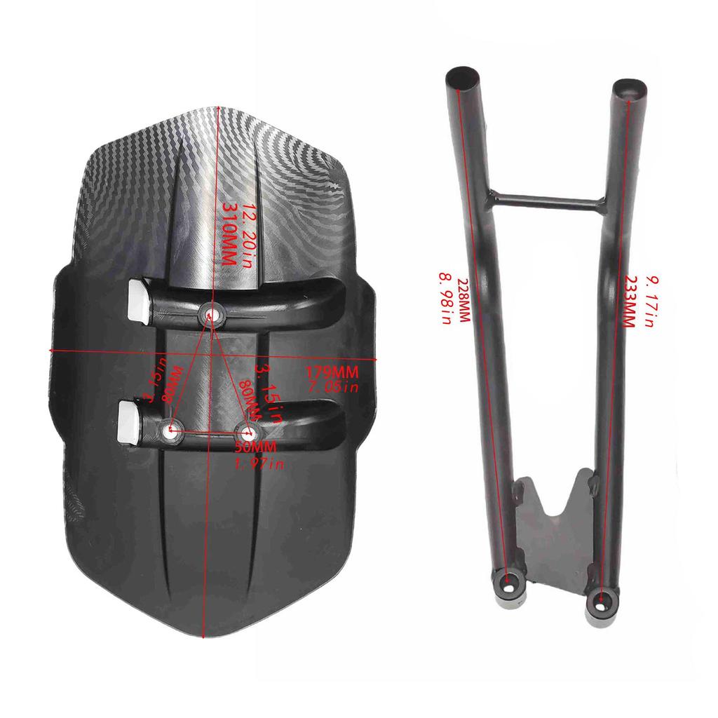 Electric Bike Rear Fender Mud Flap Proof Easy To Install Lightweight Motorcycle Guard Rear Wheel Cover