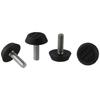 10 Pcs M6 Thread Adjustable Furniture Levelers Screw In Galvanized Steel Glide Furniture Leveling Feet Screw On Floor Leveler