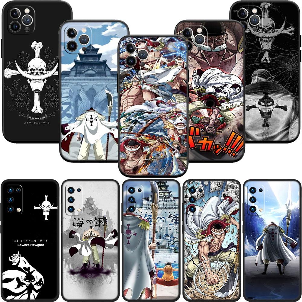 One Piece Edward Newgate Soft Shell Phone Case for iPhone 16 15 14 13 12 Pro Max Plus Mini