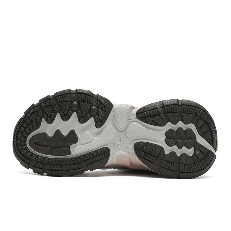 New FILA TRUFFLE 2.0 Mushroom Shoes Breathable And Lightweight Low Top Casual Shoes Women's Pumice Cinder Gray F12W531103FCC