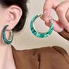 Silver Needle Round Hollow Fashion Simple Earrings Retro Versatile Earrings Light Luxury High Sense Earrings Design Sense Niche