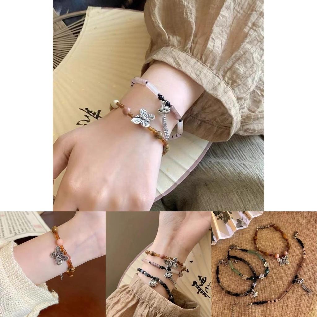 Butterfly Stylish Lotus Bracelet Retro Artistic Design Perfect For Summer Gifts