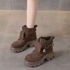 Autumn and winter new thick-soled heightening Martin boots women's lace-up fashion knight boots women's boots high value