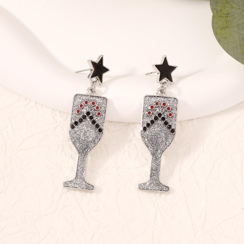 Popular New Year's Party Goblet Party Earrings European and American Jewelry Women's New Earrings