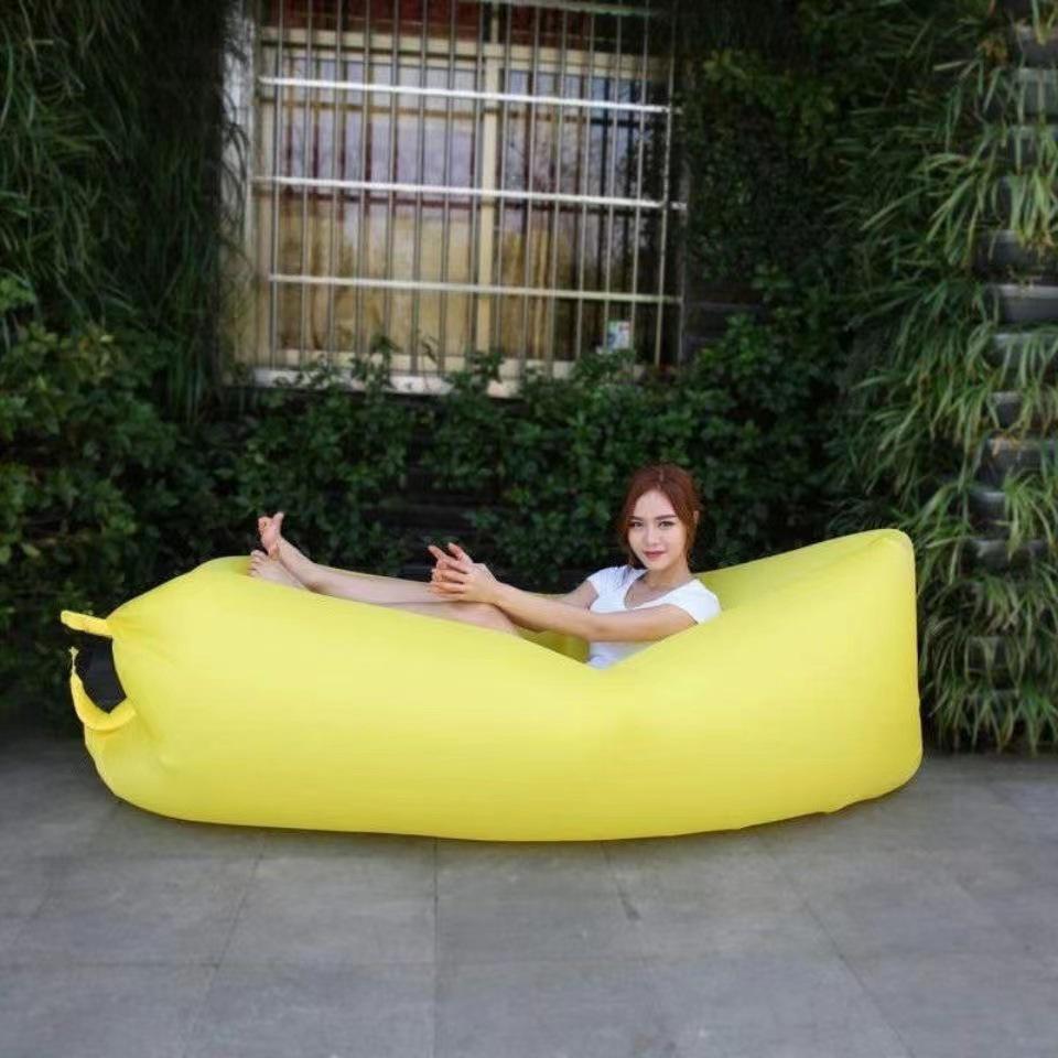 Portable Inflatable Sofa: Creative Outdoor Beach Sleeping Bag & Foldable Air Bed
