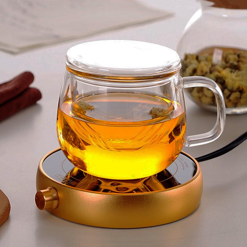 350ml Heat-Resistant Borosilicate Glass Tea Infuser Mugs with Lids (Set of 2)