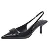Fashion Summer Women Heeled Sandals Fashion Pointed Toe Singbacks Shoes Design Style Banquet Party Sandalias Shoes Talons Femme Tacones