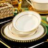 Ruhan Embossed Rose Bone China Dinnerware Set