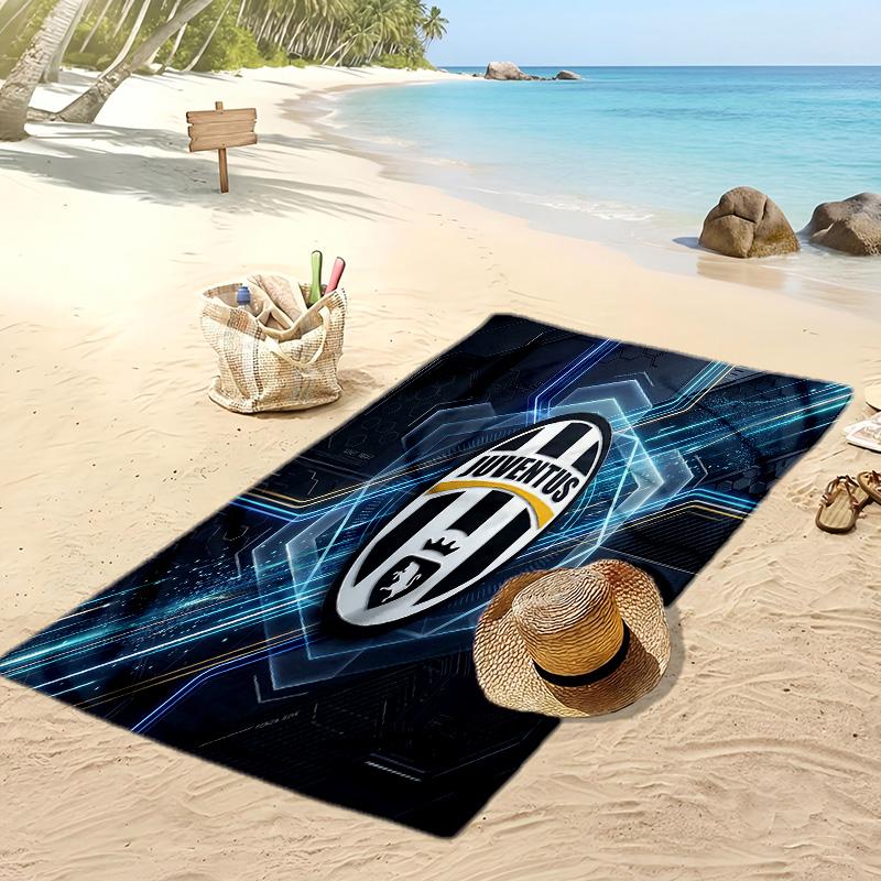 Juventus FC Printed Beach Towel Quick Dry Soft TowelPortable Large Rectangular Beach Blanket for Travel Swimming Pool