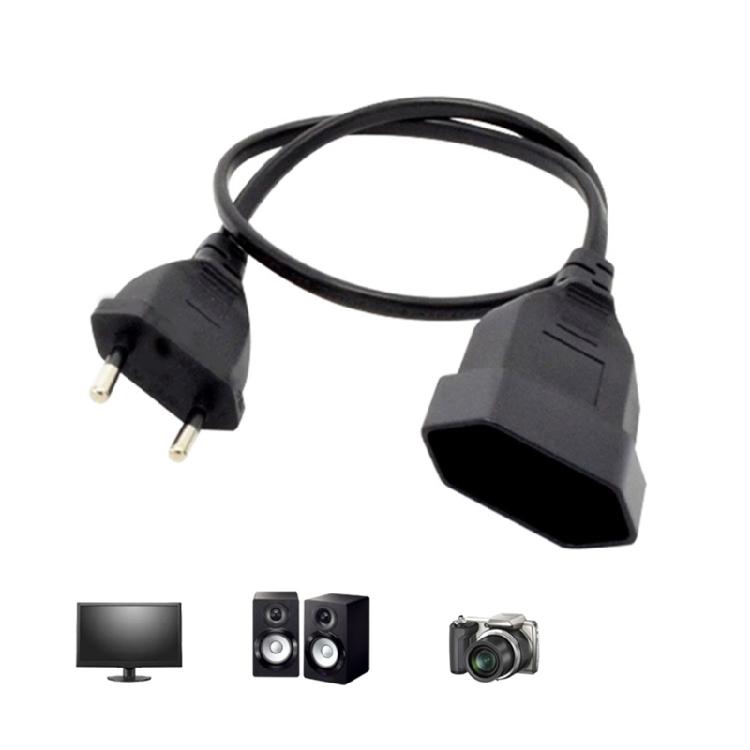 European Standard Straight Plug EU4.0mm to Straight Head Power Extension Cable