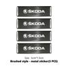 Car Decals Accessories Aluminum Alloy Emblem Auto Body Stickers Decoration For Skoda VRS Octavia 1 2 3 A7 A5 Fabia Rapid Superb