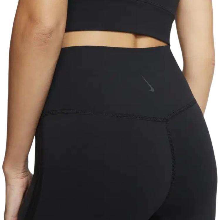 Nike Yoga Solid Color Nine-Point Tight Fitness Pants Women Bottoms Black CJ4204-010