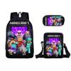 Minecraft Cartoon Game Character Printed Children Large Capacity Backpack