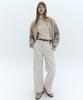 CITYBREEZE Alpaca Mix Zip-Up Knit_Beige