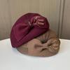 Autumn And Winter New Mesh Rhinestone Bow Wool Beret Female French Retro Painter Hat Elegant Temperament Top Hat