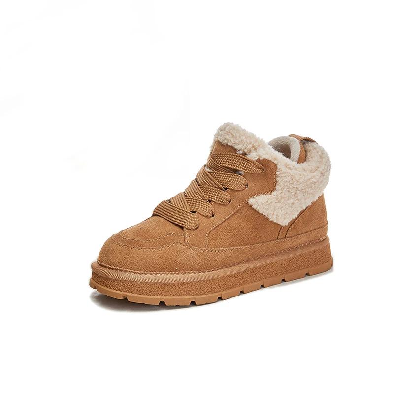 

Новые туфли для женщин Ботинки из натуральной кожи Классические ботильоны Кожаная повседневная обувь Теплые плюшевые зимние ботинки 40 хаки