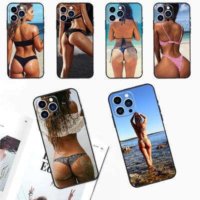 Sexy Bikini Girl Case For iPhone 15 14 Plus 11 12 13 Pro Max Mini X XR XS Max 7 8 Plus SE 2020 Back Cover