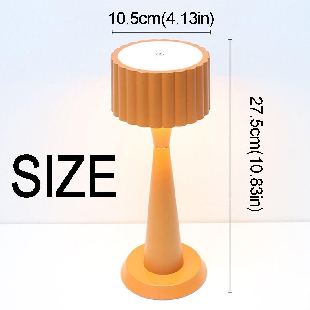 3 Colors Retro Table Lamp Cordless Dimmable Touch Desk Lamp Mood Lighting Wireless Lighting Bedside Ambient Light