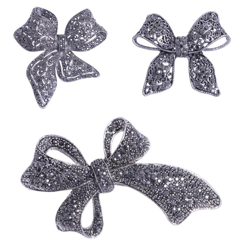 Sparkling  Bow Brooches For Women Unisex Office Party Friend Gifts Jewelry Accessories