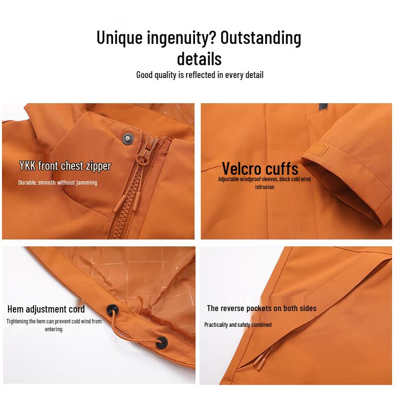 Eastern Camel Unisex 3-in-1 Outdoor Windbreaker Jacket