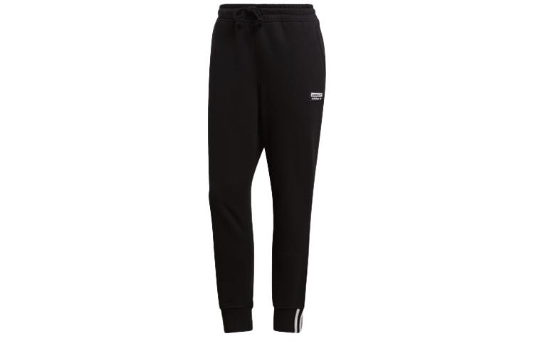 

Adidas Originals Knitted Sweatpants Women s Black Moderate Straight Fit Pants ED5851 32