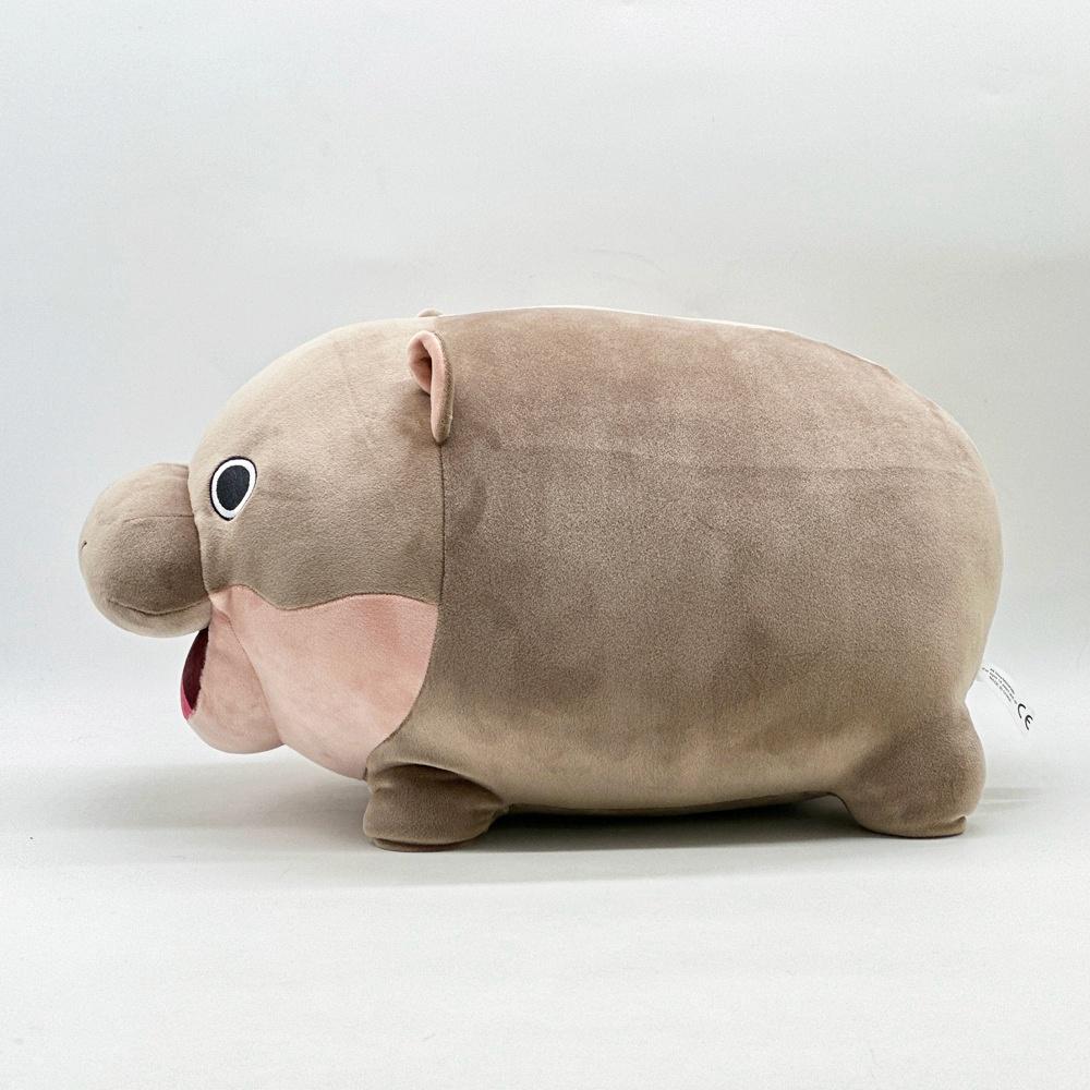 Cute Moo Deng Plush Toy Around Hippopotamus Bouncing Pig Dwarf Hippopotamus Birthday Gift Toys for Kids Home Decor