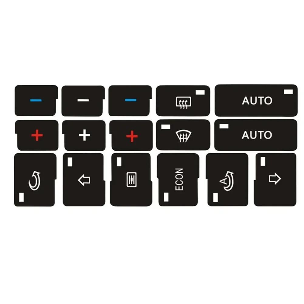 Button Repair Decal Sticker Door Lock Window A/C Repair Stickers Set For A4 B6 B7 For ESP Headlight Adjust Button Decals Vinyl
