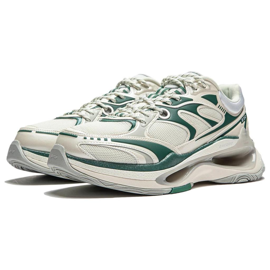Li Ning Exceed Infinity Slip Resistant Abrasion Resistant Low top Casual Shoes Women's Beige Green AZGT004-5