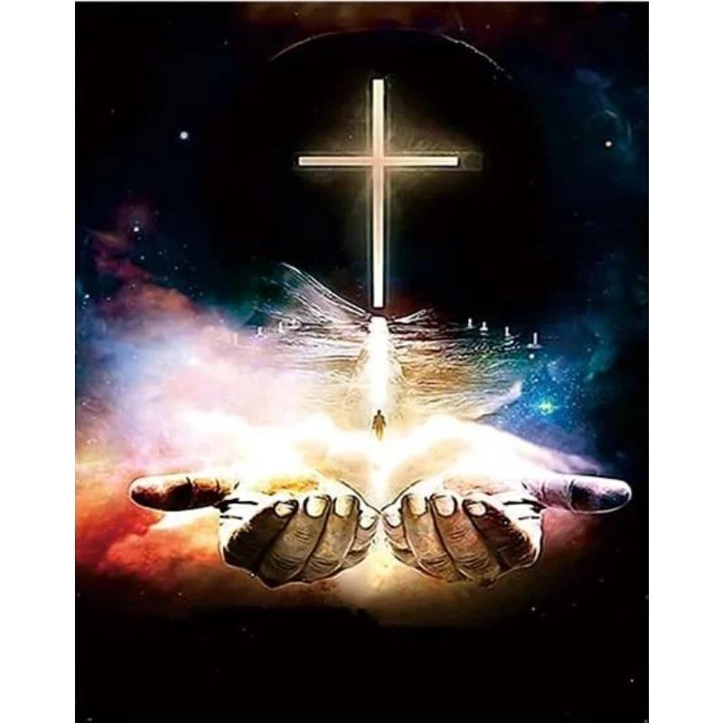 Vintage Risorto Gesù Croce Religione Cristiana Arte da Parete Pittura su Tela Poster Stampa Soggiorno Immagini Grandi Arredamento Casa Moderno