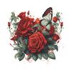 Rose Butterfly Toilet Sticker Self Adhesive Bathroom Wall Sticker Flower Decals For Home Bathroom Decoration