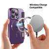 For iPhone 15 Pro RFID Blocking Built-in Lens Film Phone Case Card Holder Leather Cover Compatible with MagSafe