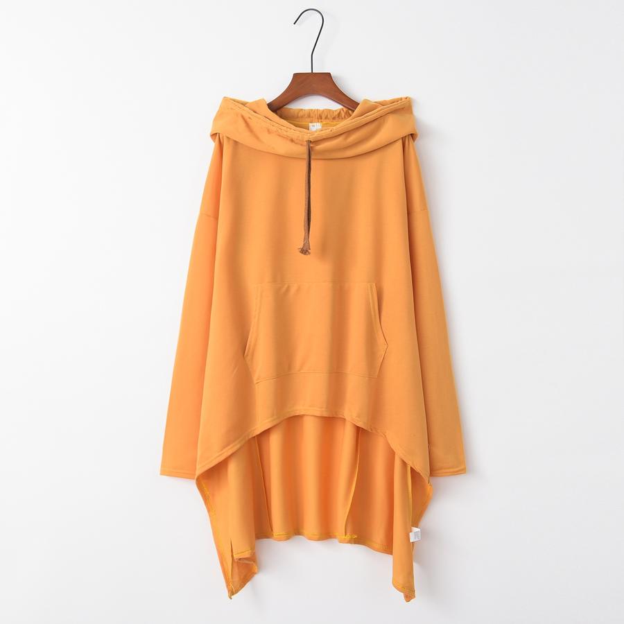 Fall/Winter Wish Amazon New Arrivals Women's Long Hooded Sweatshirt Solid Color