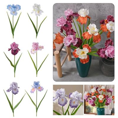 Mehrfarbige Künstliche Schwertlilienblume Weiche Blüten Lebensechte Blume Hochzeitsornament
