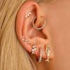 Fashion ins Star Moon Leaf Ear Bone Nail Ear Clip Ear Buckle Tassel Earrings Women's Fashion Overlapped Single Ear Suit Earrings