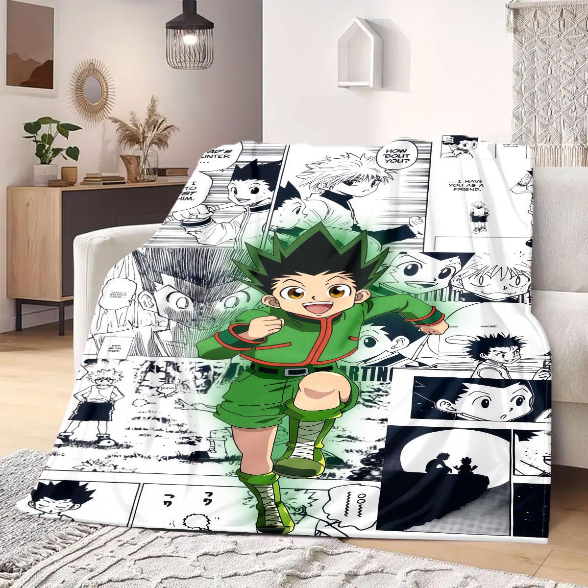 

Zoldyck Style Hunter Print Blanket Warm Comfortable Flannel Blanket Suitable for Bedrooms,Sofas,Beds,Chairs,Picnics,Travel 75x90cm