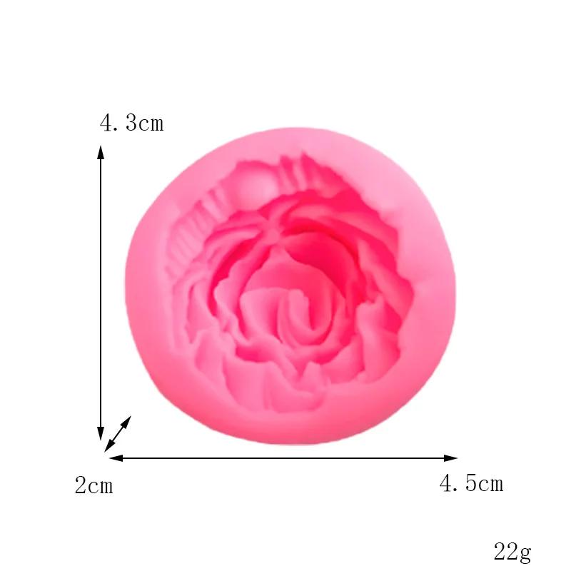 1ks 3D krásné růže silikonová forma DIY nástroje na zdobení čokoládových dortů Fondán dekorace na svatební dort Květiny Forma na mýdlo