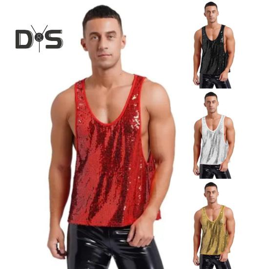 Men Vest O-Neck Sleeveless Loose Fit Solid Color Tank Tops Quick-Dry Versatile Street Style Tops Casual Wear