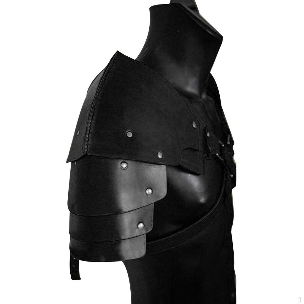 Faux Leather Medieval Shoulder Pauldron Adjustable Steampunk Pirate Cover Cape