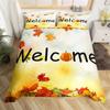 Happy Thanksgiving Duvet Cover Fall Maple Leaf Bedding Set Microfiber Gnome Gold Pumpkin Farm Harvest Comforter Cover King Size