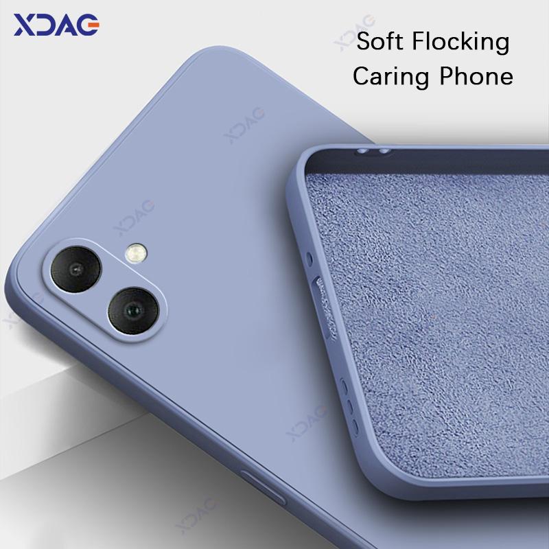 2025 Luxury Square Liquid Silicone Cases for Samsung Galaxy A06 4G 5G SamsungA06 360 Soft Shockproof Phone Cover Shield