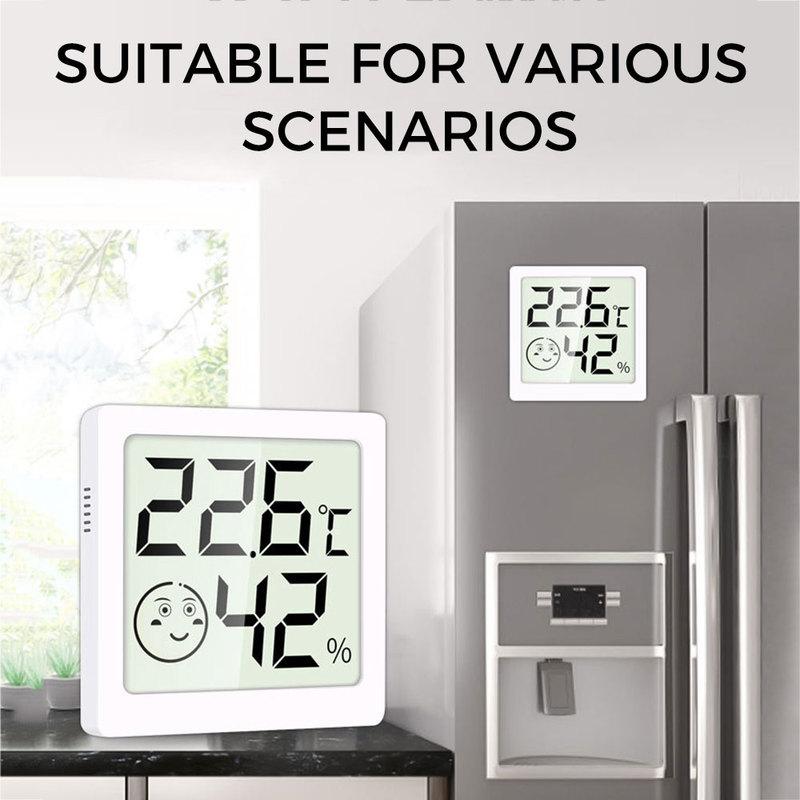 Nuovo Mini LCD Termometro Igrometro Digitale a Motivi Igrometro Elettronico da Interni Sensore di Temperatura Igrometria Misuratore Termometro per la Casa