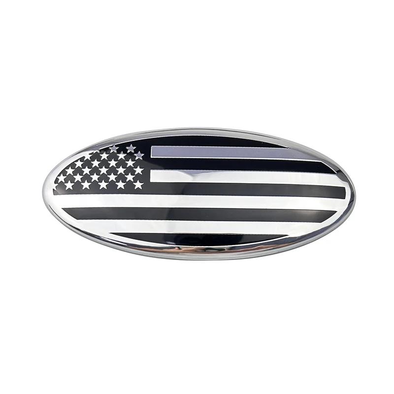 15X6.3CM Alloy Car Front Cover Badge Sticker for Ford Kuga Transit Ecosport Fiesta Focus Ranger Mondeo Edge Trunk Emblem Decal CVV1 QQ24