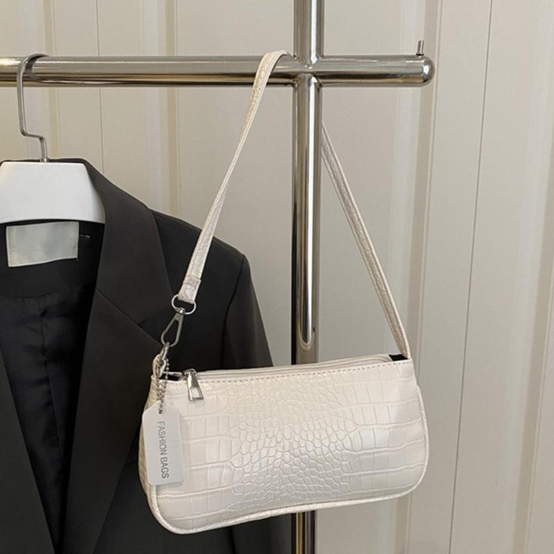 Shoulder Bag for Women Trendy Hoboes Toted Handbag Pu Leather Underarm Purse Clutches Purse with Zipper Baguettes Bag