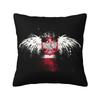 Federa per Cuscino Personalizzata Bandiera della Polonia Aquila Polska 40X40Cm Patriottismo Polacco Federa Decorazione Salotto Federa Quadrata