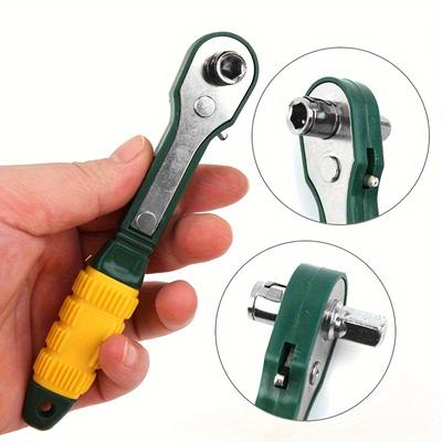 1SET Tungsten Steel Ratchet Screwdriver and Socket Wrench Set, Quick-Adjust Double Head Mini Hand Tool Kit for Mechanical and Home Repair
