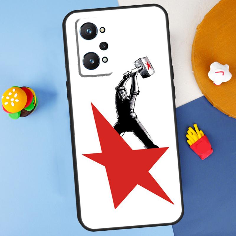 Red Soviet Union USSR Flag For Realme 11 10 12 13 14 Pro Plus GT 5 6 6T GT7 Pro C61 C53 C51 C21Y C25S C55 C67 C75 Case