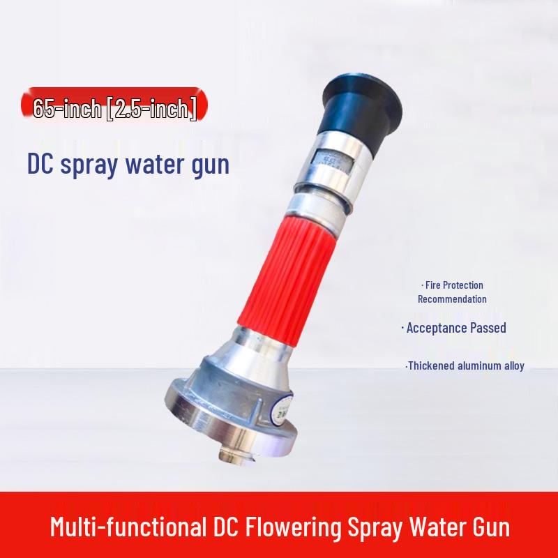 2.5-Inch Straight Stream Fire Hose Nozzle with Buckle, Agricultural Sprinkler, and Water Pipe Connector Switch