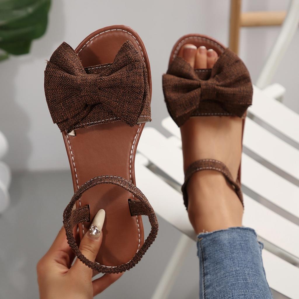 Fashion Summer Newborn Baby Shoes Retro Leather Casual Open Toe Sandals Lace Bowknot Party Princess Shoes Toddler First Walkers